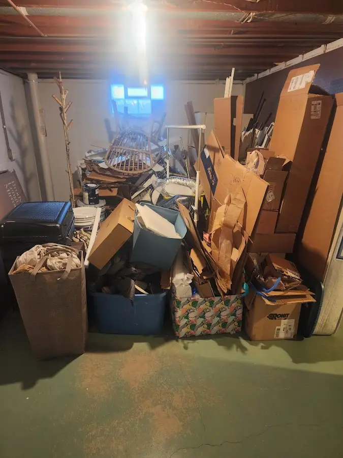 Roll-off dumpster container at job site for 4 Yard Dumpster Rental in Sun Lakes